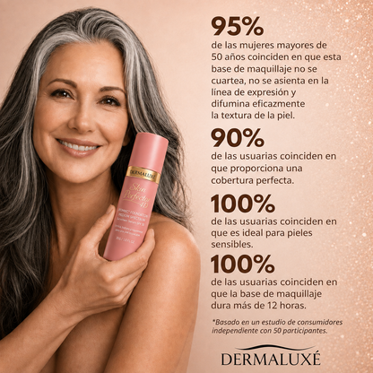 Dermaluxe -  Base 4 en 1 con SPF 50 | Se adapta a tu tono en segundos
